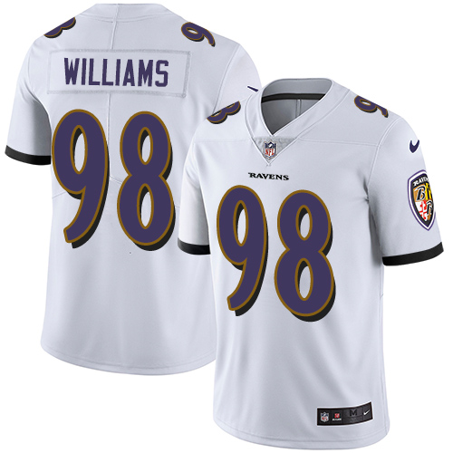 2019 Men Baltimore Ravens #98 Brandon Williams white Nike Vapor Untouchable Limited NFL Jersey->women nfl jersey->Women Jersey